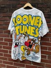Looney Tunes Warner Bros 1995 Graphic T-shirt Bugs Bunny Tweety Taz Original
