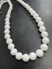 Vintage 28    Retro White Lucite Beaded Necklace