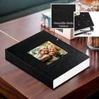 Photo Album 4x6 50 Pockets 2 Packs Leather Black