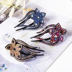 Rhinestone Hairpin Flower Duckbill Hair Claws Clips Retro Barrettes 