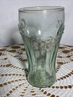 Vintage Small Green  Coca Cola Coke Glass  Marked Ig On Bottom 4 5  Tall Xc 