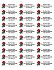 60pcs Personalized Single Rose Return mailing Address Labels 1 x2 625  Free S h