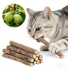 20pcs Natural Silvervine Catnip Chew Sticks Cat Teeth Cleaning Chew Toy For Cats