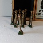 Vintage 1935 Barclay Metal Infantry Toy Soldier Figures Set W  Box    i Want You   
