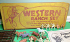 Vintage 1950 s Marx Western Ranch Play-set With Original Box  Directions  Bags