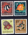 1966 Marine Life 7c Humbug 8c Coral 10c Anemone   9c Hermit Crab - 20 Used Sets