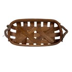 Decorative Tobacco Basket 9x17  Primitive Farmhouse Cottage Core Rope Handles 