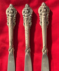 3 Sterling Wallace Grande Baroque Dinner Knives 9-inch Sterling Handles