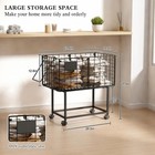 Rolling Laundry Cart 80l Wire Laundry Hamper Basket On Wheels Dirty Black
