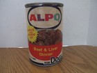 Vintage Tin Can Alpo Dog Food - Beef   Liver Dinner Paper Label Empty Rare