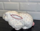 Vintage Tiffany   Co  Austria Ceramic Bunny Rabbit Piggy Bank  Mint Condition