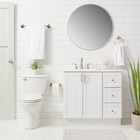3pc Bath Hardware Set Brushed Nickel - Threshold  Includes Towel Ring Tissue