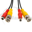 4 X Security Camera Video Cable 100ft Black Bnc Rca Wire Dvr Cctv Surveillance