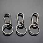 3pcs Keychain Key Ring Carabiner Clip Keyring Chain Fob Holder - Gun Metal Black