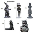  5 Pcs Alice In Wonderland Outdoor Statues  Durable Resin Garden Decor 
