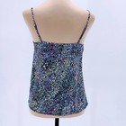 Chico s Silk Blend Camisole Top Blue Pink Abstract Pointillist Print V-neck
