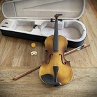 Gorgeous Solid Wood 16  Viola With Antique Finish  Maple Top  Case  Bow  Rosin