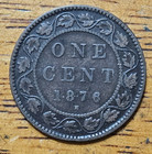 Canada 1876 Large One Cent Check It Out    Km  7   ab096