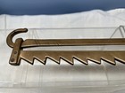 19th Century Solid Brass Forged Lighting   Cooking Trammel Sawtooth Antique Nice