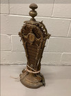 Antique Vintage Brass Folding Peacock Fan Fireplace Screen Victorian  for Repair