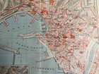 1885 - Genoa Italy - Vintage Geography Map Original 11 5 X 9 5  - C11