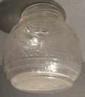 1930 s Vintage Old Jfg Peanut Butter Glass Jar  8 Oz  map Of World free Shipping