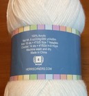 New Herrschners Worsted 8 Yarn Color White 489 Yards 8 Oz 100  Acrylic