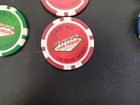 Casino Las Vegas Poker Chips Red Blue Green Lot Of 21 Chips
