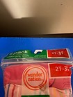 Brand New Toddler Girls Size 2t-3t Wonder Nation 6 Pack Brief Underwear