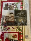 Fraiche Maison Tablecloth 12 Days Of Christmas Stamps Red 60x 84 Cotton Nwt