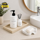 Silicone Bathroom Accessories Set   tray soap Dish  Toothbrush Holder 3 Piece             