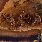 Amethyst Geode Crystal Cluster With Pewter Miners At Work 