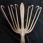 Antique Eel Gig Spear Vintage Iron Nautical   Kingston Massachusetts C Drew   Co