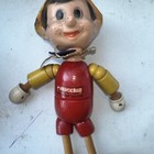8  Vintage Ideal Disney Pinocchio Composition Wood Figure Doll 1940 s Original