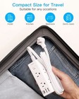 Flat Plug Power Strip Surge Protector With 10 Ft Long Cord  6 Outlet 3 Usb Ports
