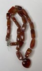 25 Carnelian Agate Trade Beads Necklace African Stone Beads Antique Old
