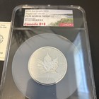 2018  50 Maple Leaf Incuse Pf 70 Reverse Proof Canada 999 Pure Silver Coin 3 Oz