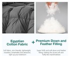 Kakabell Pinch Pleat Goose Down Feathers Comforter Queen full Size All Season 