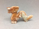 Banded Green Onyx Carved Stone Dragon Figure Figurine 4 25   Spirit Totem Fetish