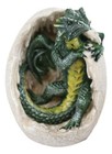 Ebros Green Earth Dragon Hatchling Breaking Out Of Egg Shell Figurine 5  H