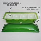 Vintage Mid-century Modern Green Acrylic Bar Garnish Chilled Condiment Server