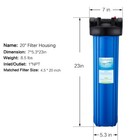 Geekpure 20 Inch Whole House Water Filter Housing-1 npt -fit 4 5 x 20  Filters
