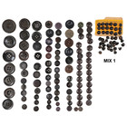 Antique   Vintage 8 Button Mix Lots Art Deco Fabric Leather Metal Porcelain Etc