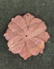 Carved Mauve Stone Flower Pendant
