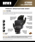 Kts Touchscreen Glove With Knuckle Protection  Ergonomic Cut Medium Black