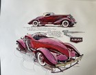 Ken Dallison Five  5  Vintage Car Print Collection - Rare - Free Shipping
