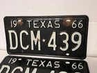 1966 Texas  License Plates Matching Pair  Dcm 439