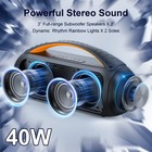Portable Bluetooth Speaker  Loud Boombox Speaker With Subwoofer  Powerful Dee   