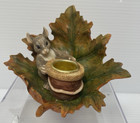 Vtg Fitz Floyd Charming Tails Mouse Oak Leaf Candle Holder Dean Griff Figure