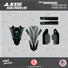 Graphics Kit For Kawasaki Kx450  2019-2023  Axis Series - Teal-shift